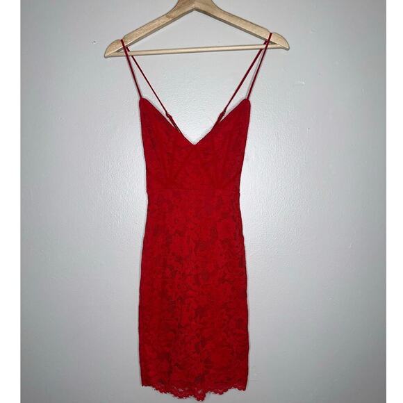 Angel Biba x Selfie Leslie Forget Me Not Criss-Cross Back Lace Bodycon Dress XS - Picture 2 of 7